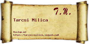 Tarcsi Milica névjegykártya